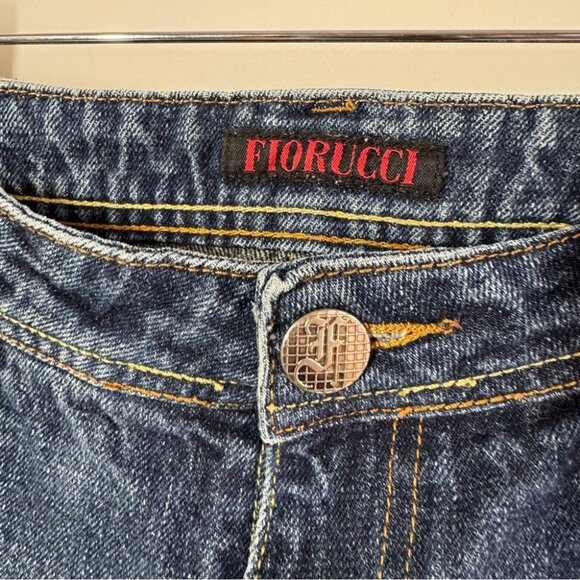 Fiorucci Jeans Blue Relaxed Fit Vintage Embroidered Back Pockets Denim Size 36 - Picture 6 of 15